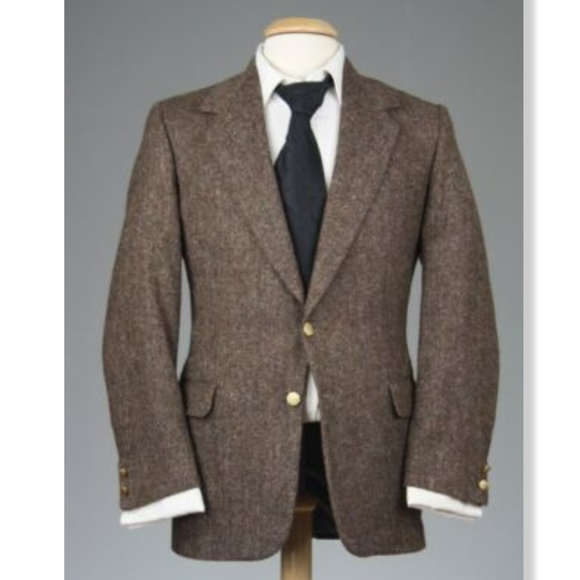Tom James Other - Tom James Custom Brown Wool TWEED Blazer/Jacket 42